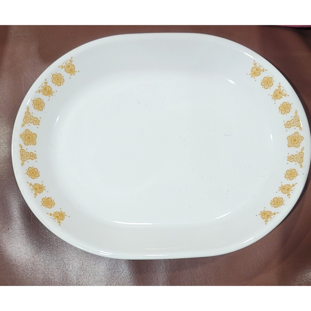 Vintage Corelle Butterfly Gold Platter Serving Dish 12" NOS
